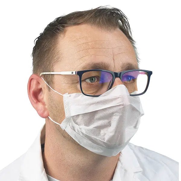 Einweg Mund - Nasen - Bedeckung 1 - lagig - einlagig / weiß - Mediware